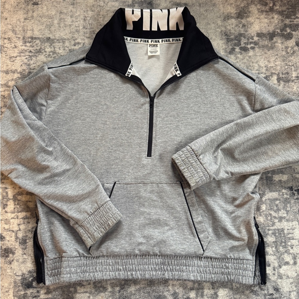 Victoria's Secret PINK Gray Quarter Zip